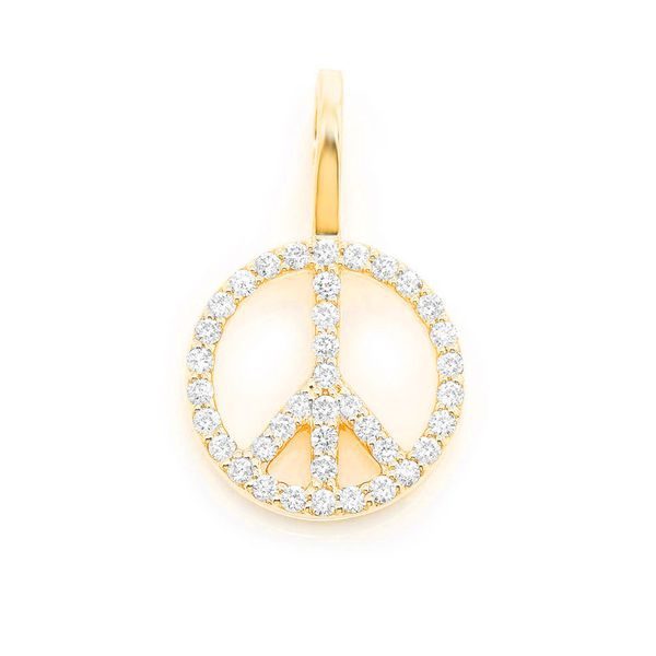 925 Sterling Silver Peace Sign Pendant Charm Jewelry Wholesale