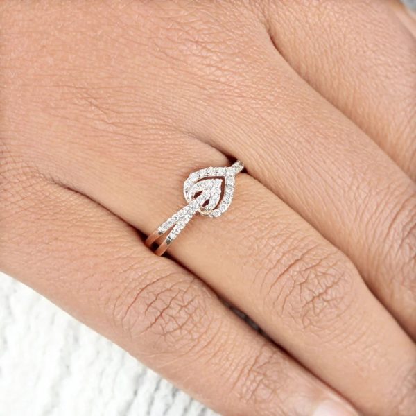 Designer Genuine Certified Pave Diamond Cocktail Ring 14k Solid Rose Gold Handmade Fine Jewelry Wedding, Birthday Gift For Woman's