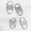 925 Sterling Silver Pave Diamond Padlock, Silver Padlock, Silver Padlock Pendant Charm Jewelry, Diamond Handmade Padlock Jewelry