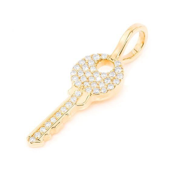 925 Sterling Silver Key Pendant Designer Gold Plated Jewelry