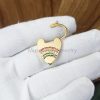 Multisapphire Gemstone Handmade Sterling Silver Rainbow Padlock Jewelry, Padlock Clasp lock, Silver Lock Jewelry