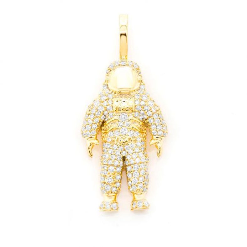 925 Sterling Silver Astronaut Pendant Handmade Charm Jewelry