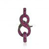 Clasp Lock Connector Natural Ruby .925 Sterling Silver Finding Jewelry, Natural Ruby Clasps Lock, Lobster Lock Jewelry