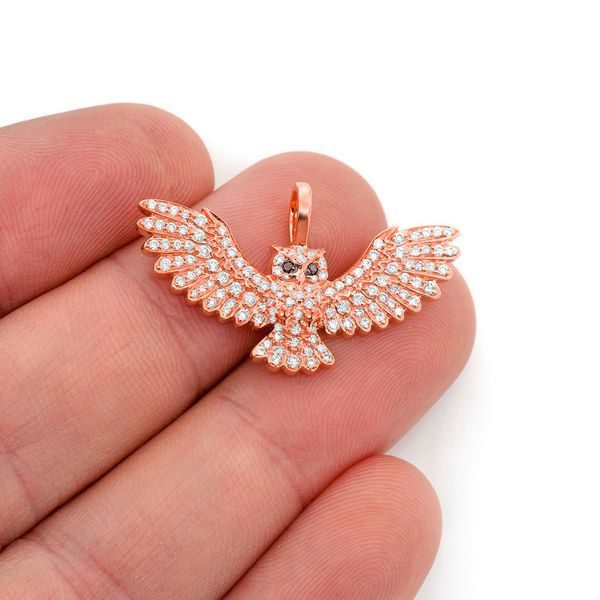 925 Sterling Silver Owl Pendant Handmade Jewelry