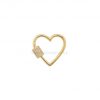 14K Gold Diamond Heart Lock, 14k Gold Carabiner Lock Jewelry, 14k Carabiner Clasp Lock Jewelry