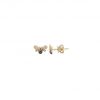 14k Gold Black Natural Pave Diamond Bee Shape Stud Earrings, Black Diamond Bee Stud, 14k Black Diamond Bee Stud Earrings For Women's