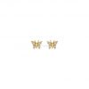 14k Gold Natural Pave Diamond Butterfly Shape Stud Earrings, Butterfly Stud, 14k Diamond Butterfly Stud Earrings For Women's