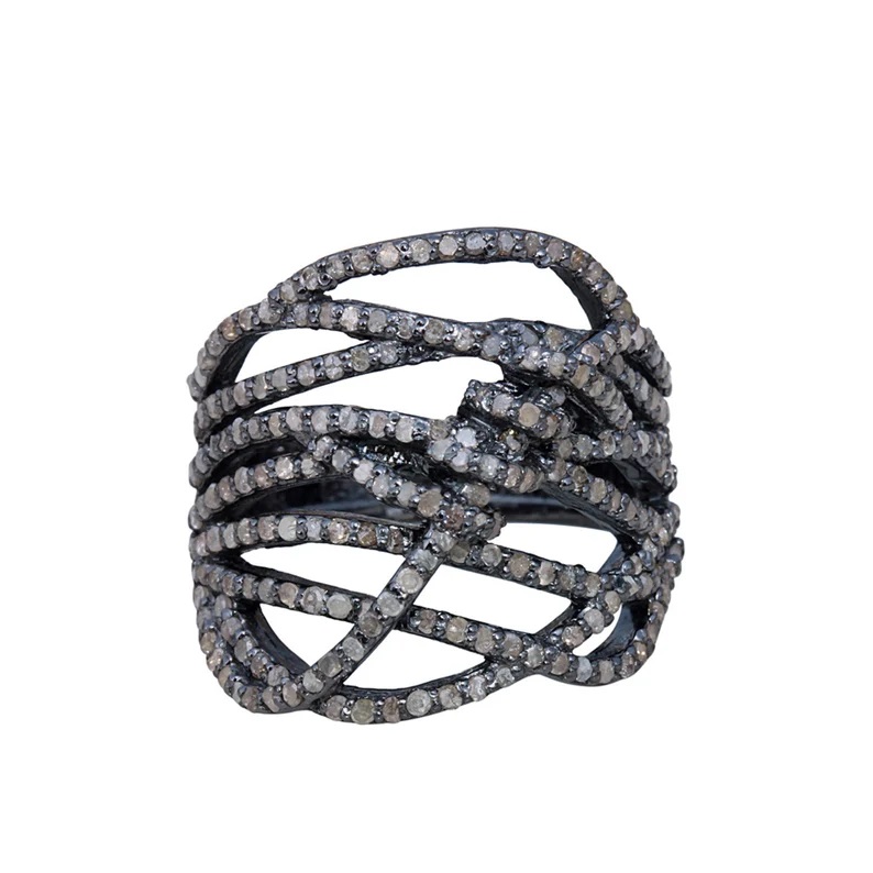 14K Solid Gold Black Rhodium Plated Mens Diamond Ring with Black Diamo –  Avianne Jewelers