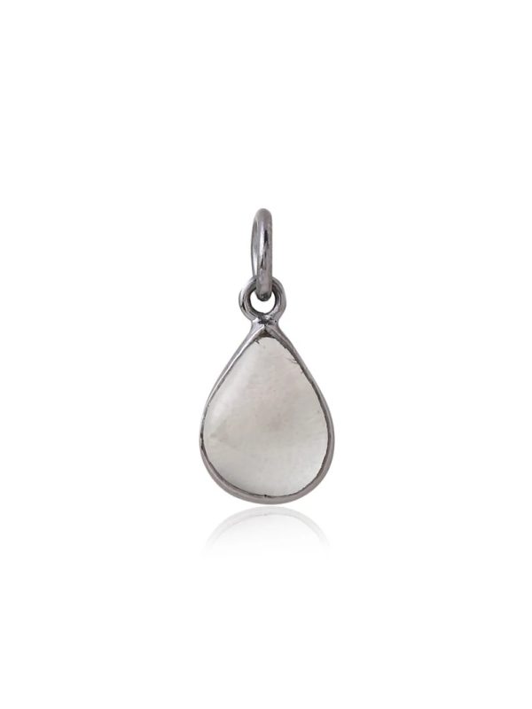 Prasiolite charm necklace in silver 925. Minimalist green amethyst tear drop necklace gold for women. Dainty Birthstone necklace for women.