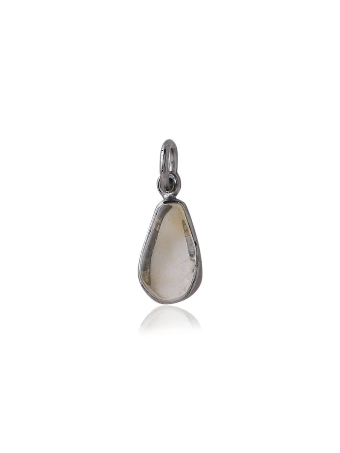 Citrine charm necklace silver 925. Dainty citrine necklace gold for women. Minimalist citrine charm neckalce in sterling silver.