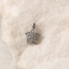 Diamond star charm pendant in sterling silver 925. Cute minimalist dainty star charm. Charms for necklaces / bracelets / earrings.