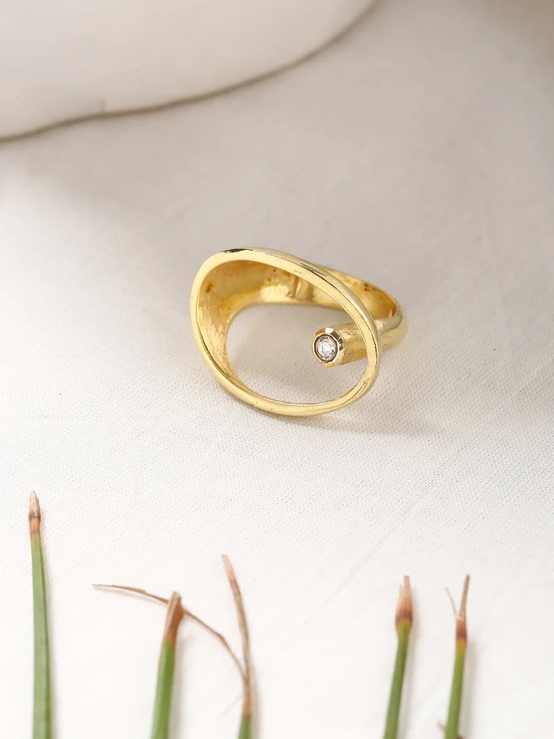 1pc 2024 Spring Recommended Minimalist Ring With Irregular Creative Design,  Suitable For Women'S Festival/Party/Banquet/College/Business/Daily Wear |  SHEIN USA