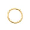 Round Clasp Charm, 14k Gold Round Charm Holder, Gold Round Charm Holder, Handmade Gold Round Charm Holder Jewelry
