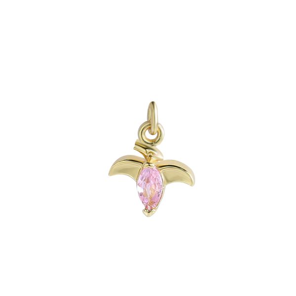 925 Sterling Silver Pink Sapphire Bird Charm pendant, Handmade Silver Pink Sapphire Bird Charm Pendant Jewelry, Small Charm Jewelry