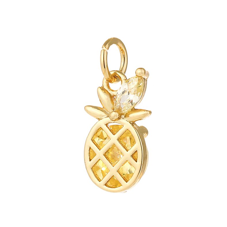 925 Sterling Silver Yellow Sapphire Pine Apple Charm, Silver Yellow Sapphire Pine Apple Pendant, Yellow Sapphire Designer Pine Apple Charm, Silver Designer Pendant, Handmade Silver Yellow Sapphire Pine Apple Charm Pendant Jewelry