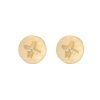 14k Yellow Gold Earrings, Yellow Gold Stud Earrings, Handmade Stud Earrings, 14k Gold Cross Stud Earrings Birthday Gift Women