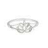 925 Sterling Silver Lotus Ring, 925 Sterling Silver Wedding Ring, Handmade Wedding Anniversary Ring, Birthday Gift Ring For Women