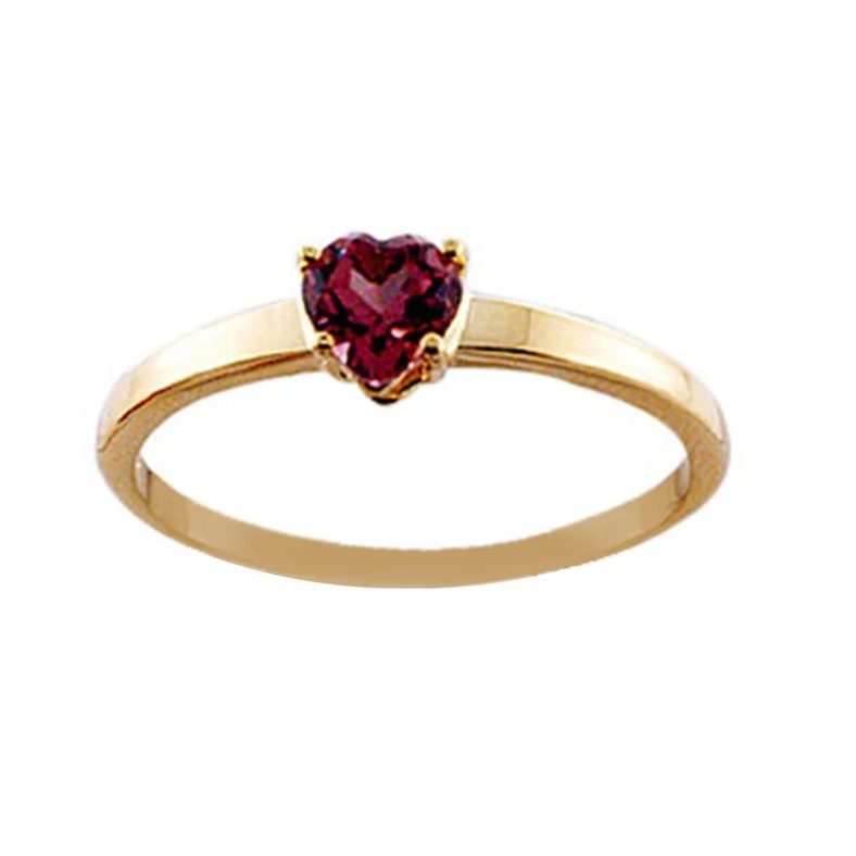 Heart Tourmaline Ring, 14k Yellow Gold Ring , Gold Ring, Wedding Engagement Ring, Anniversary Gift Jewelry
