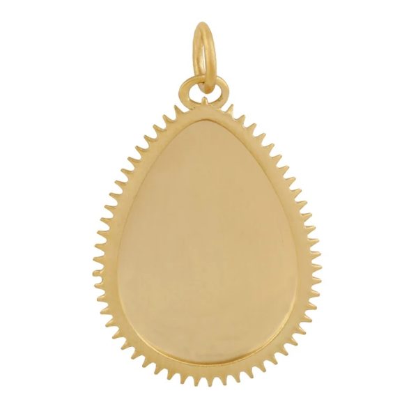Pave Diamond Pendant, Black & White Diamond Charm Pendant, 14k Yellow Gold Pendant, Diamond Pendant Jewelry Gift for Women