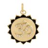 14k Yellow Gold Om Disc Pendant Necklace Spiritual Necklace Aum Pendant Yoga om Pave Diamond Religious Om Pendant Enamel Jewelry Gift