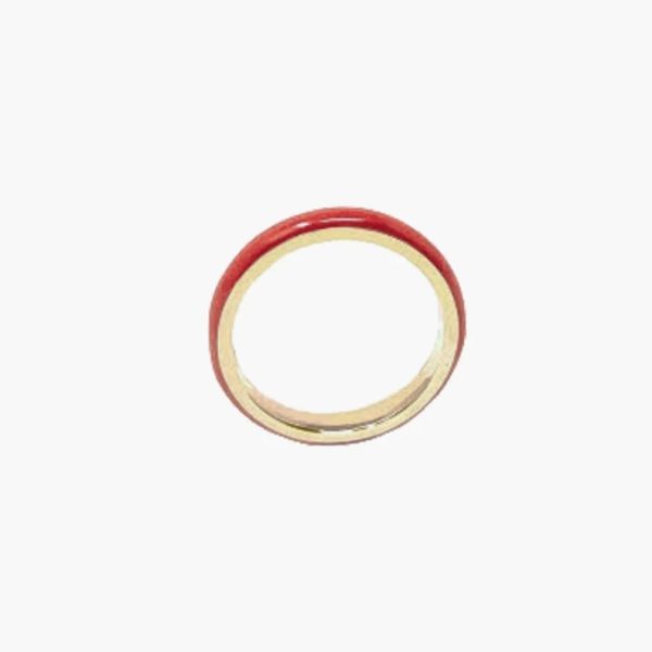 Gold Enamel Ring, 14k Yellow Gold Ring, Handmade Ring Jewelry, Gold Enamel Ring, Gold Wedding Engagement Ring