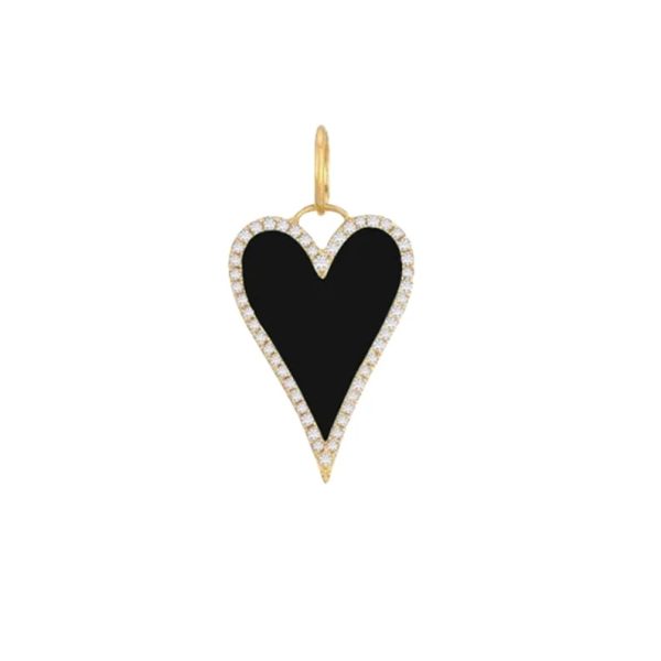 14k Yellow Gold Heart, Gold Heart Charm Pendant, Turquoise Gemstone Heart Pendant, Real Diamond Heart Pendant Gift for Love