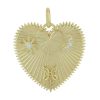 14k Yellow Gold Heart Shape Pendant Star Pendant Crescent Moon Charm Pendant Women Fine Pendant Necklace Jewelry Gift For Love