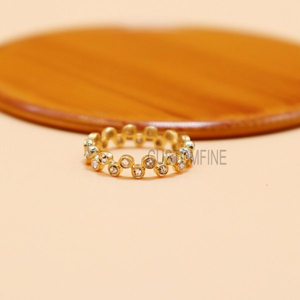 Gemstone Band Ring, Gold Designer Band Ring, 14k Gold Band Ring, 18k Gold Gemstone Band Ring For Women's, Gold Engagement Ring, Ring Jewelry