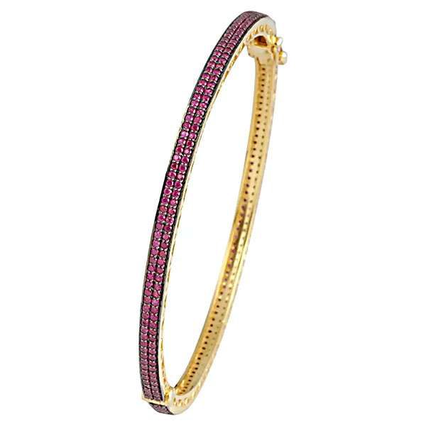 925 Sterling Silver Ruby Handmade Cocktail Bangle Jewelry…