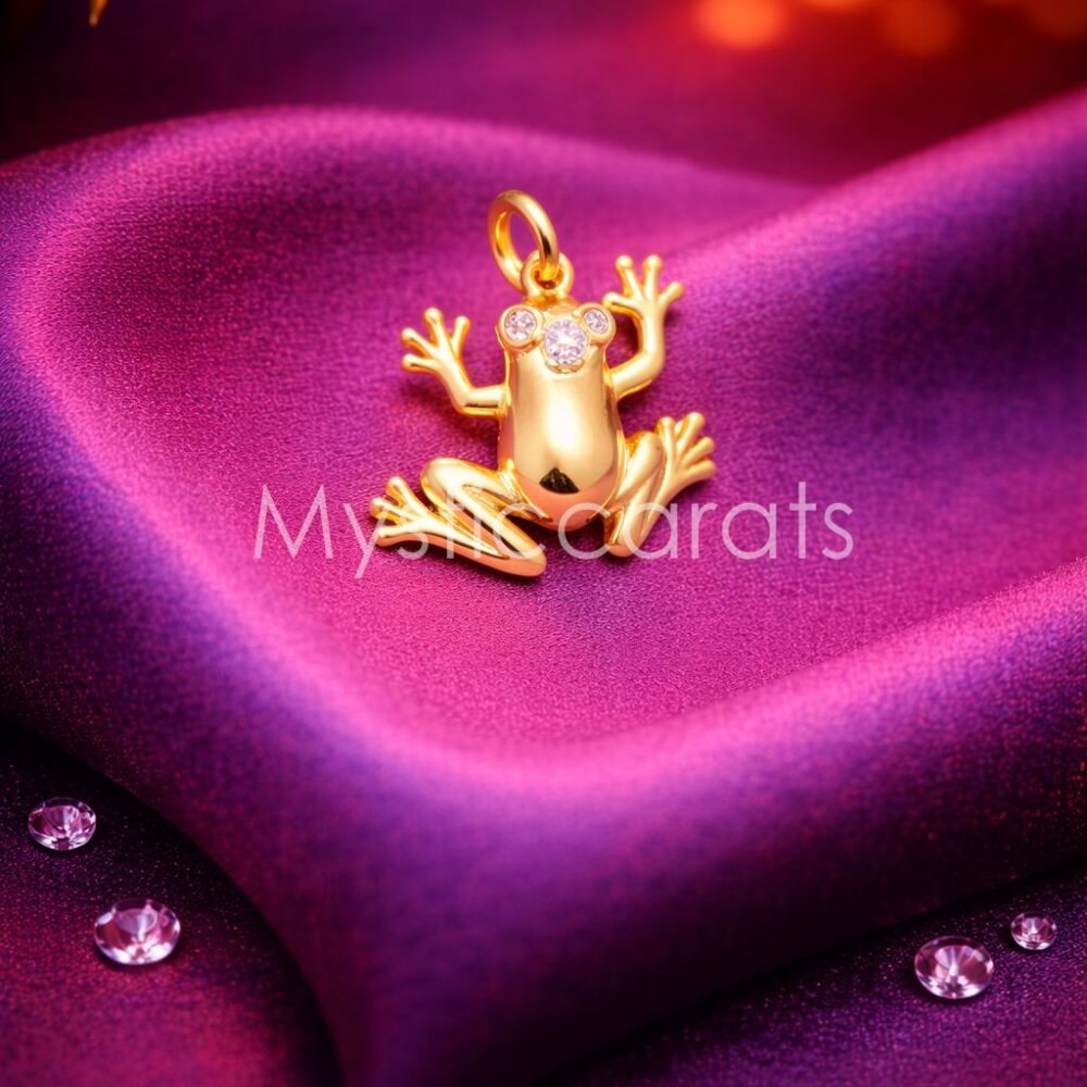 Gold Plated 925 Sterling Silver Frog Charm Pendant