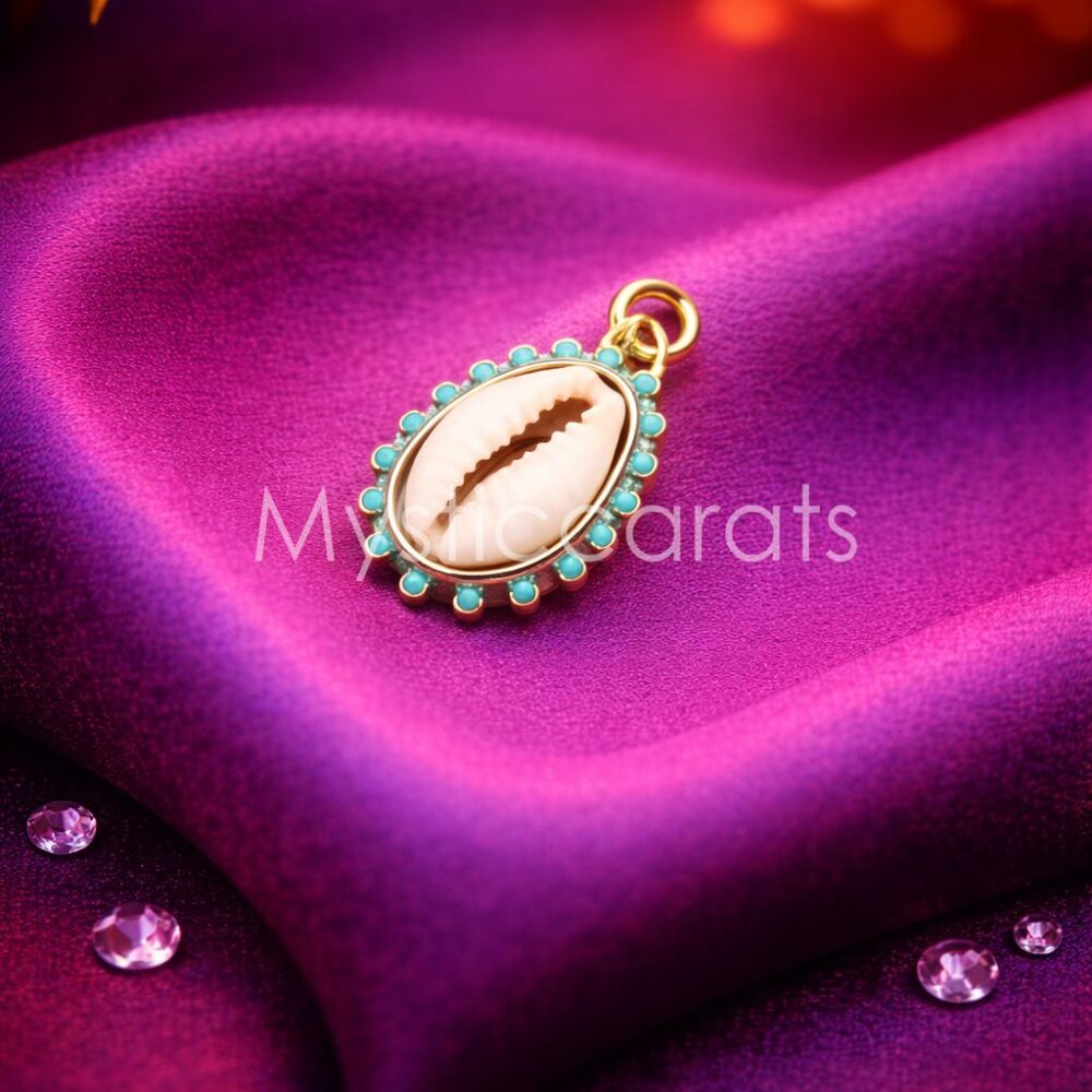 Cowrie Shell 925 Sterling Silver Pendant