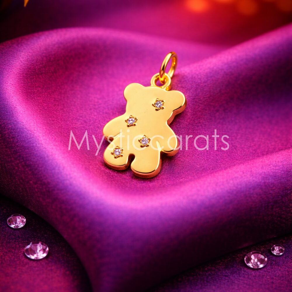 Starry Teddy Bear 925 Sterling Silver Pendant