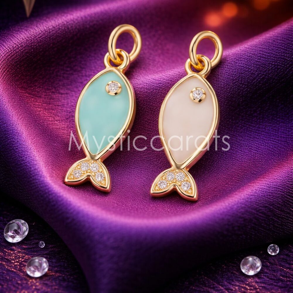 Enamel Fish 925 Sterling Silver Pendant