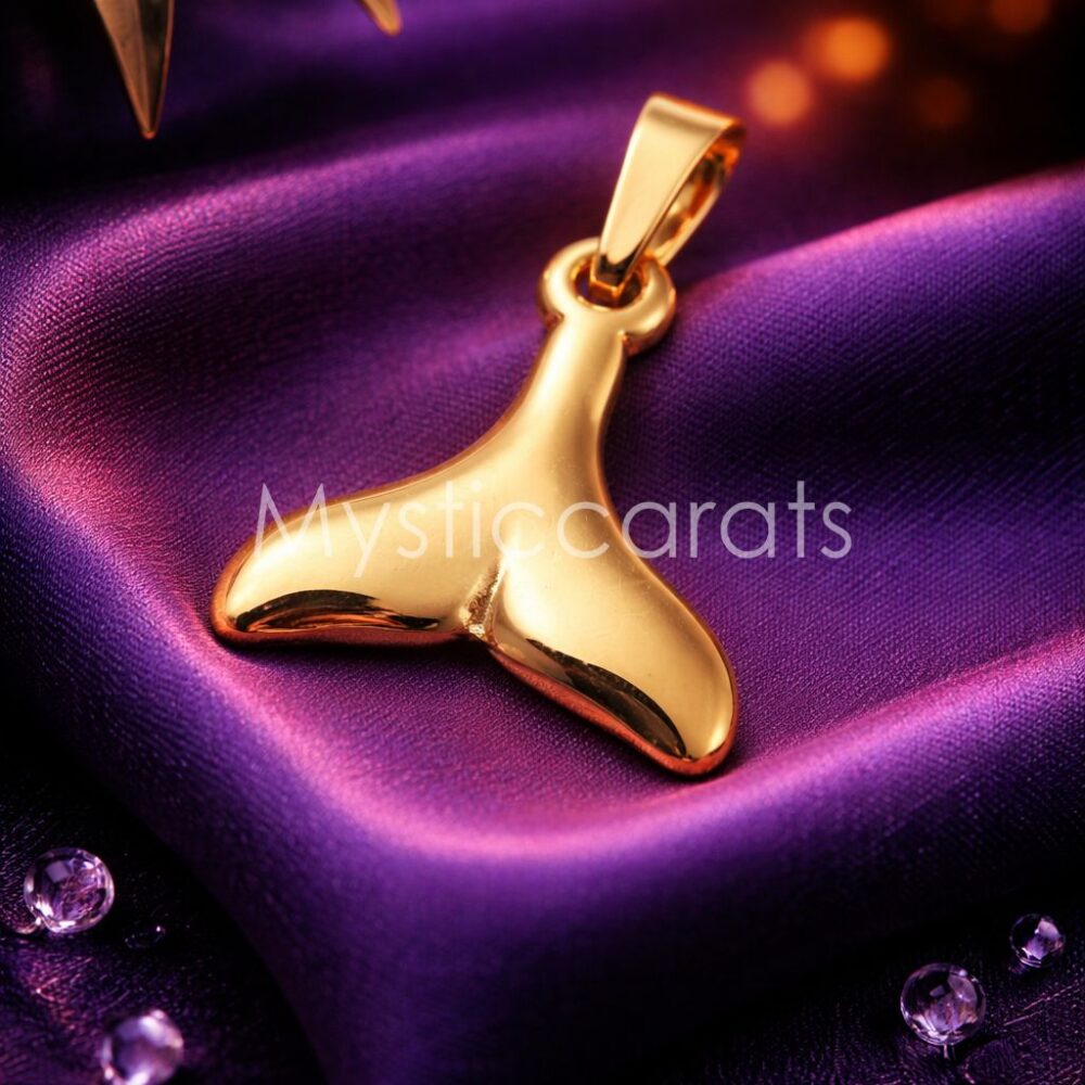 925 Sterling Silver Whale Tail Pendant
