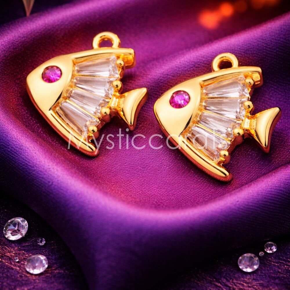 925 Sterling Silver Fish Charm Pendants