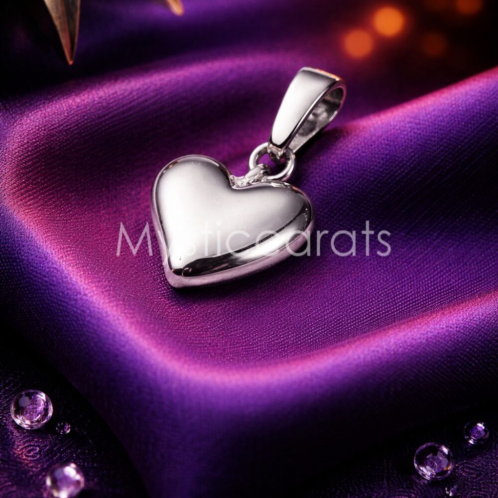 925 Sterling Silver Puffy Heart Pendant