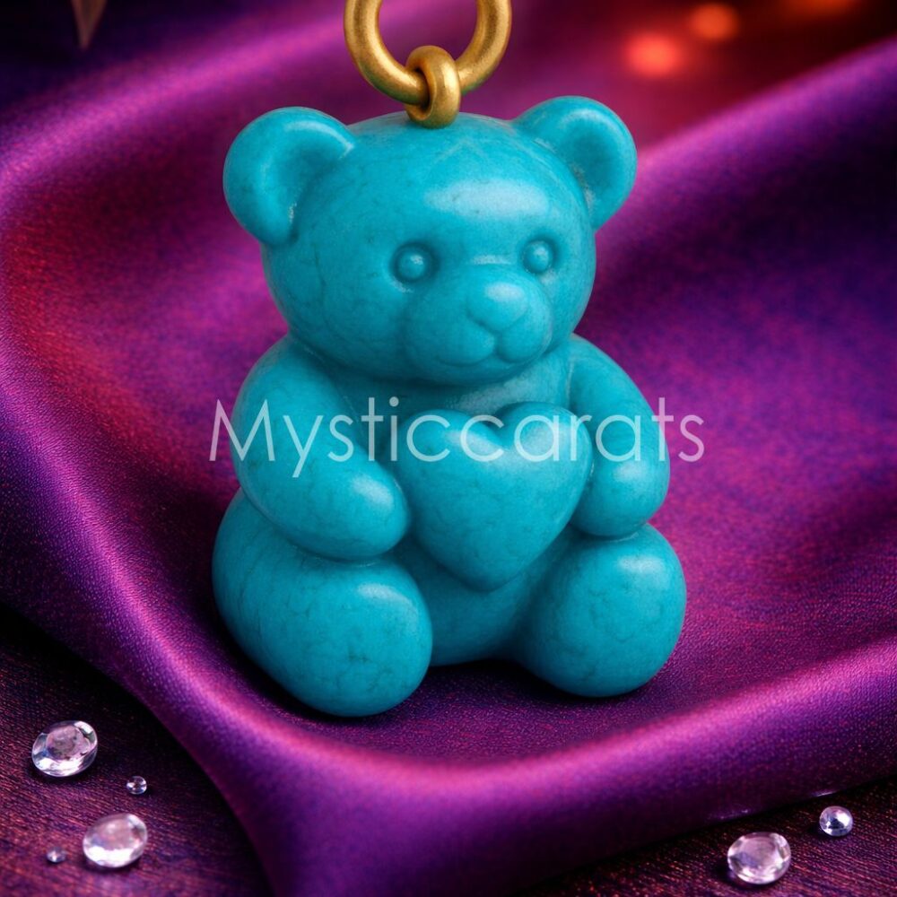 925 Sterling Silver Teddy Bear Heart Pendant
