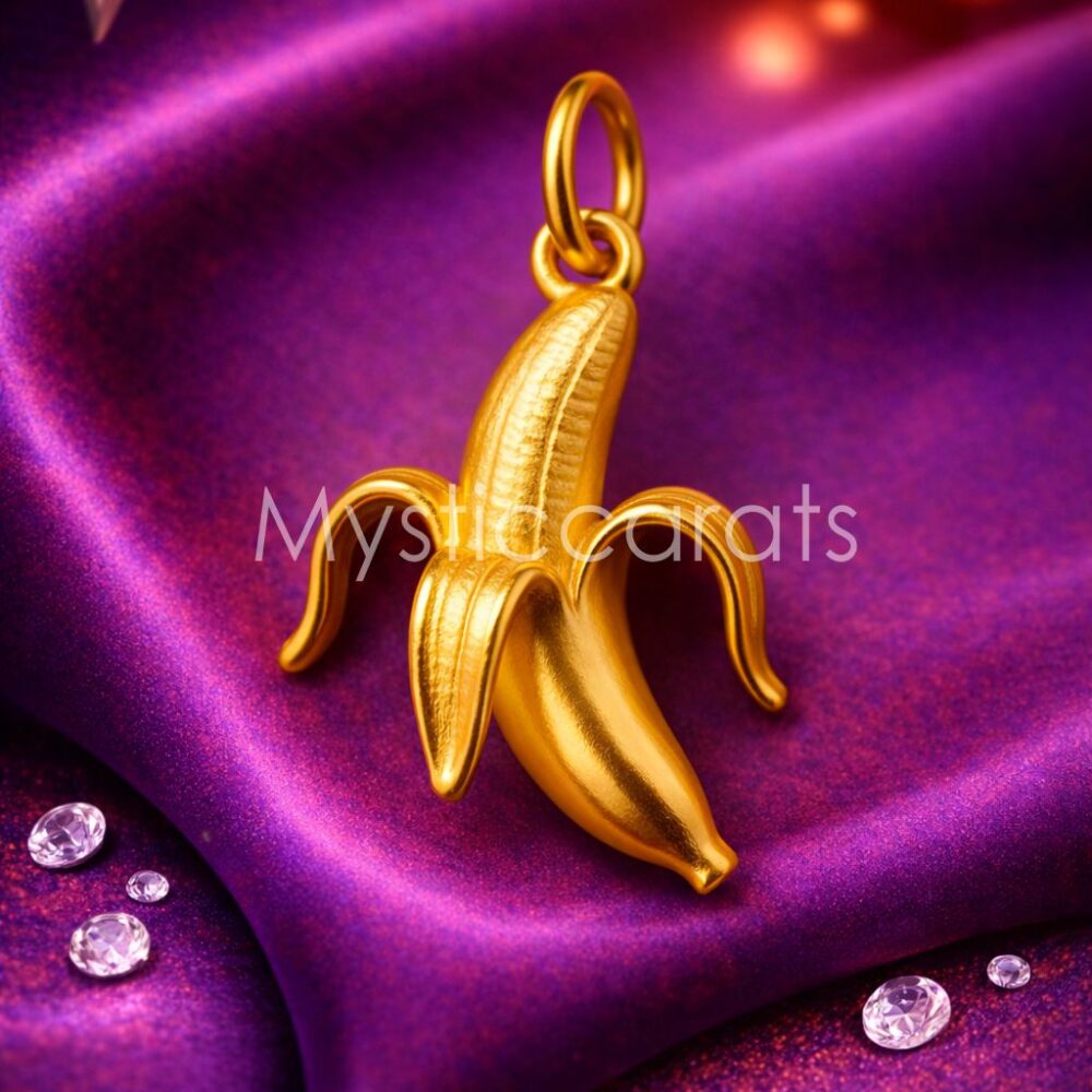 Sterling Silver Gold-Plated Banana Pendant