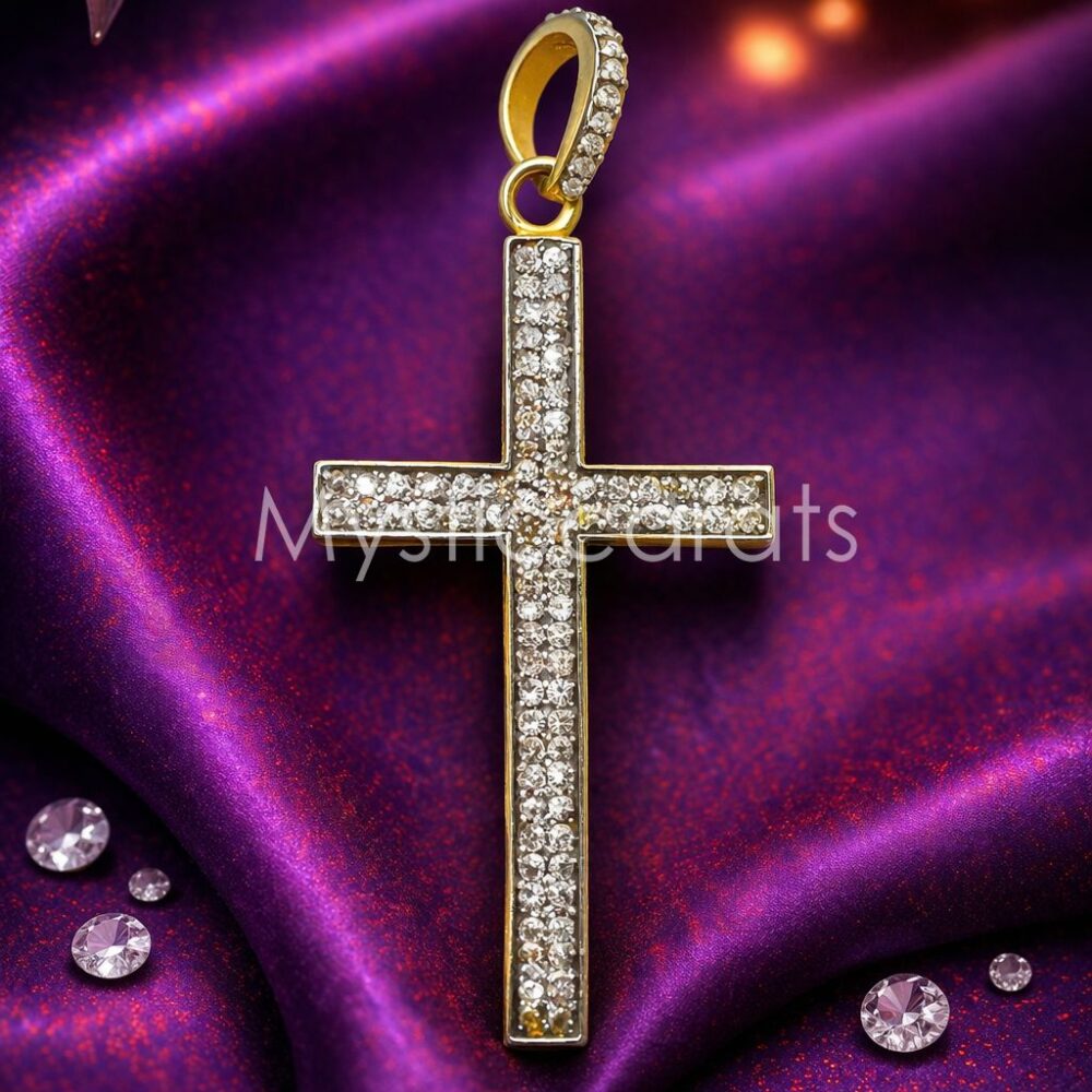 925 Sterling Silver Gold-Plated Cross Pendant
