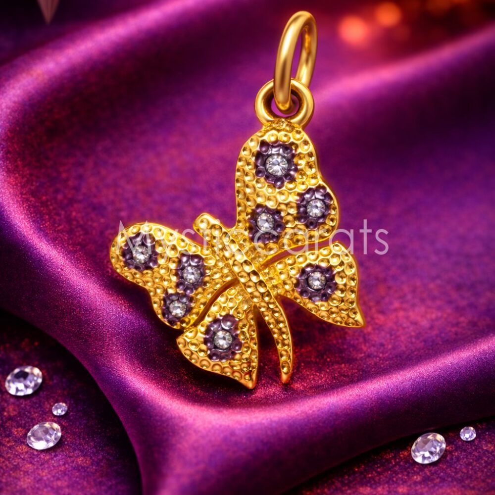 Sparkling Butterfly Sterling Silver Pendant