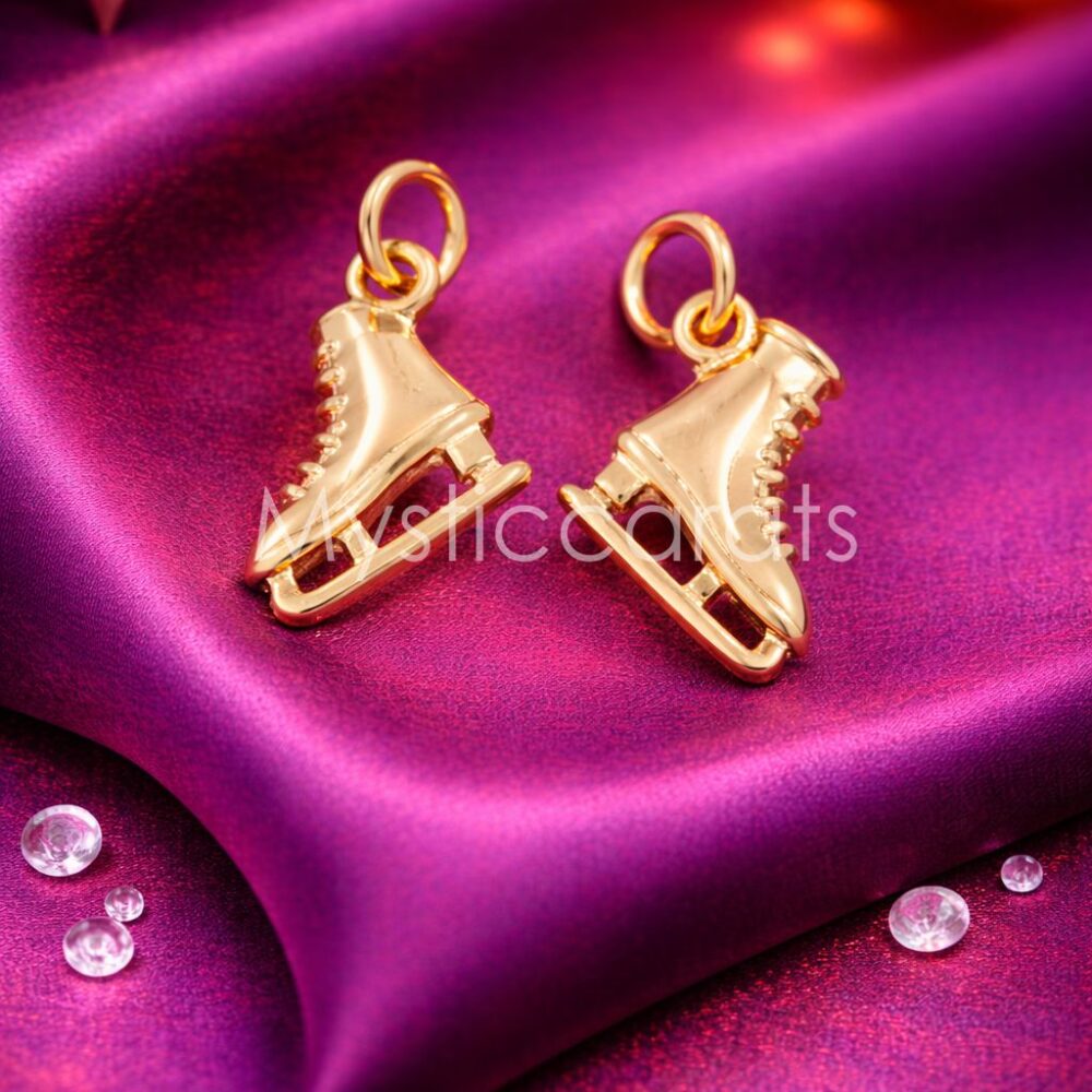 Ice Skate Sterling Silver Pendant