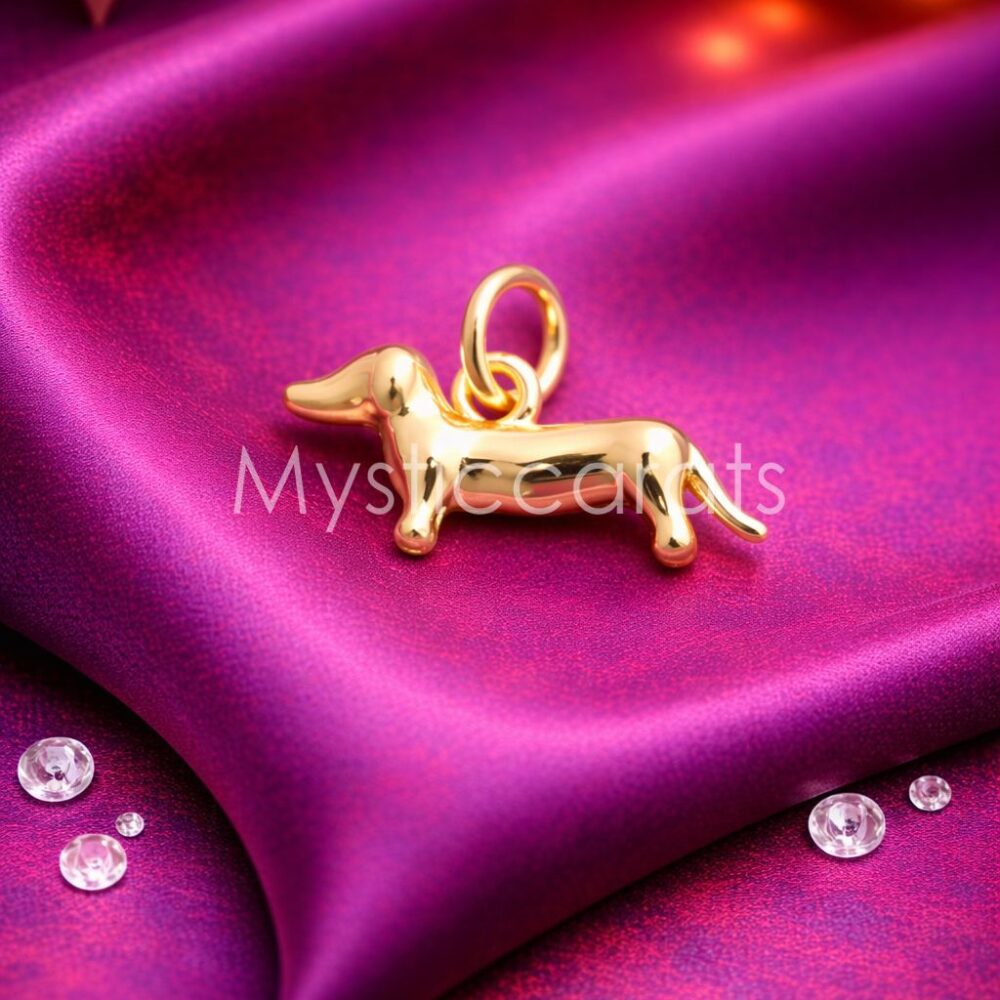 Dachshund Dog Sterling Silver Pendant