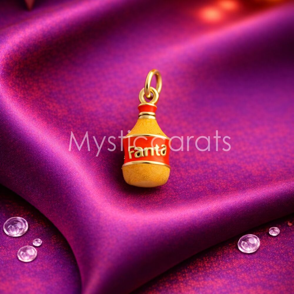 Enamel Soda Bottle Sterling Silver Pendant
