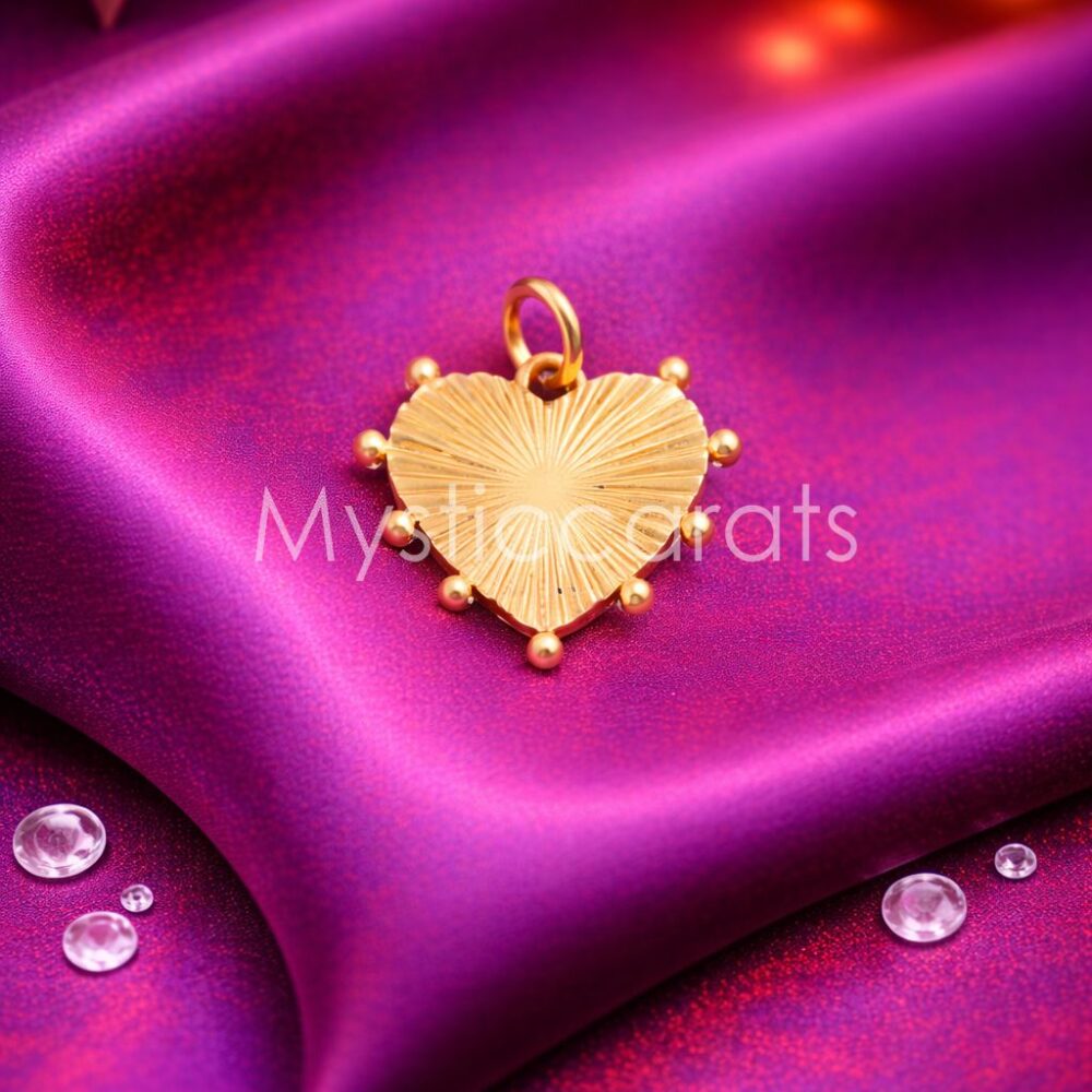 Sunburst Heart Sterling Silver Pendant