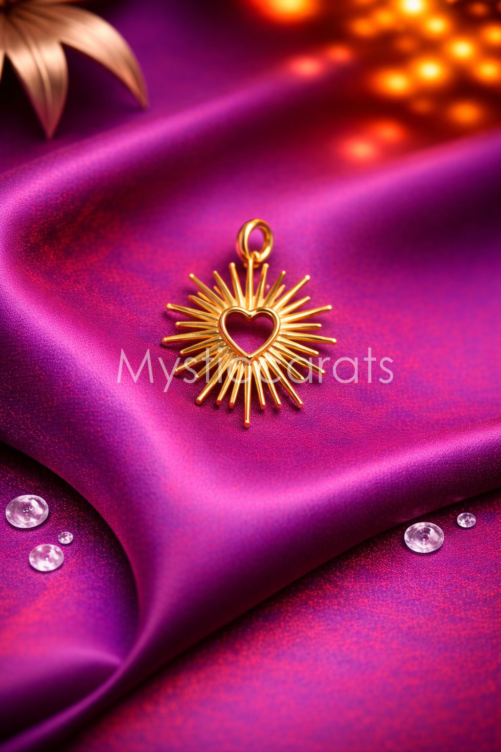 Open Sunburst Heart 925 Sterling Silver Pendant