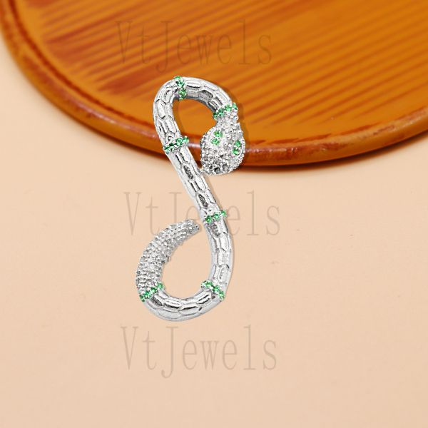 Snake Charm Holder 925 Silver Lock Pendant - Image 3