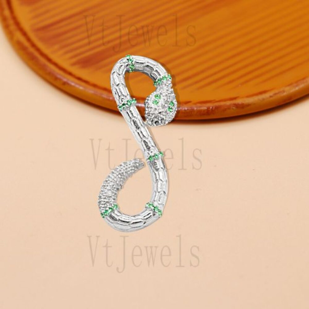 Snake Charm Holder 925 Silver Lock Pendant