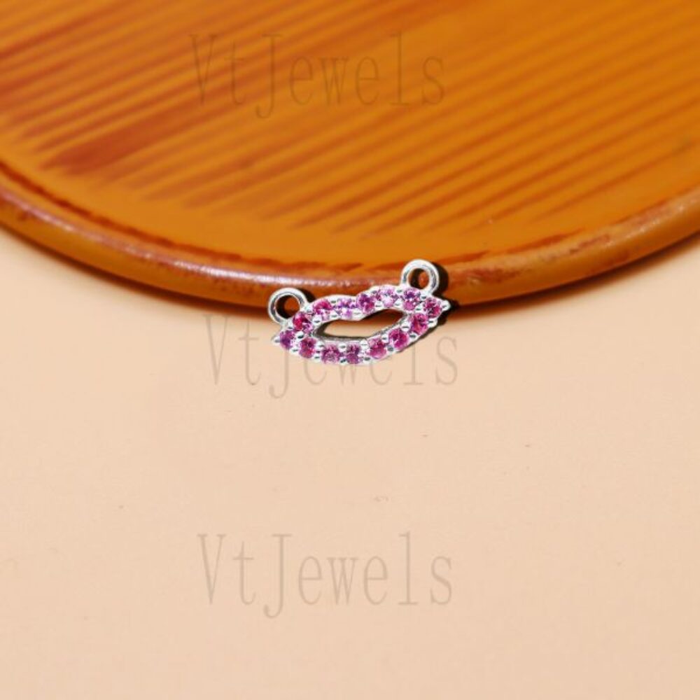 Ruby Lips Pendant 925 Silver Charm