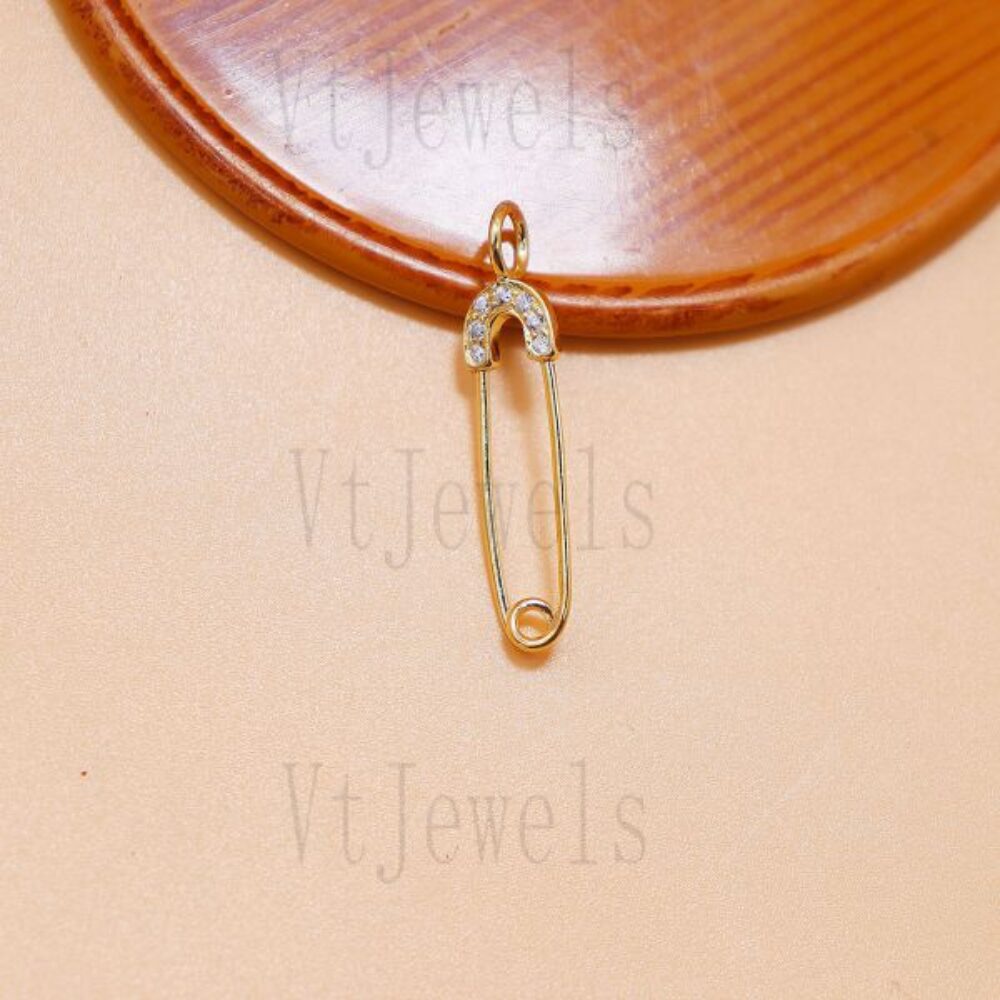 925 Silver Safety Pin Pendant