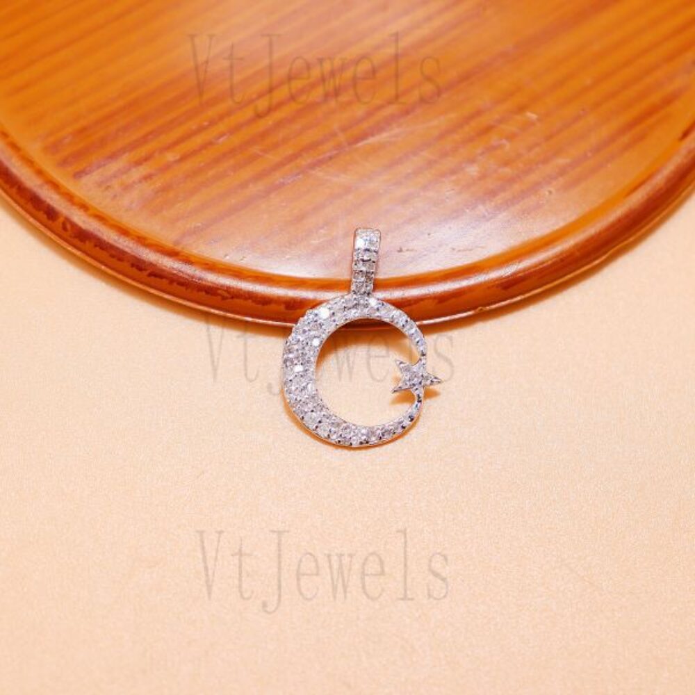 Moon Star Pendant 925 Silver Charm